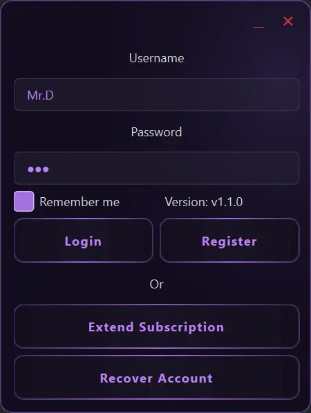 Valorant Color Bot Login Screen